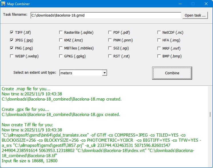 screenshot of combine images